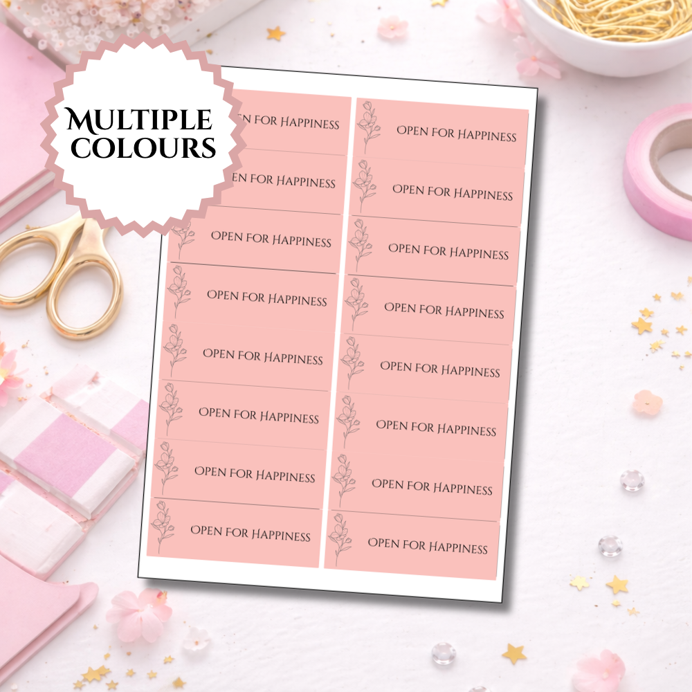 Happiness Sealing Stickers | Flower