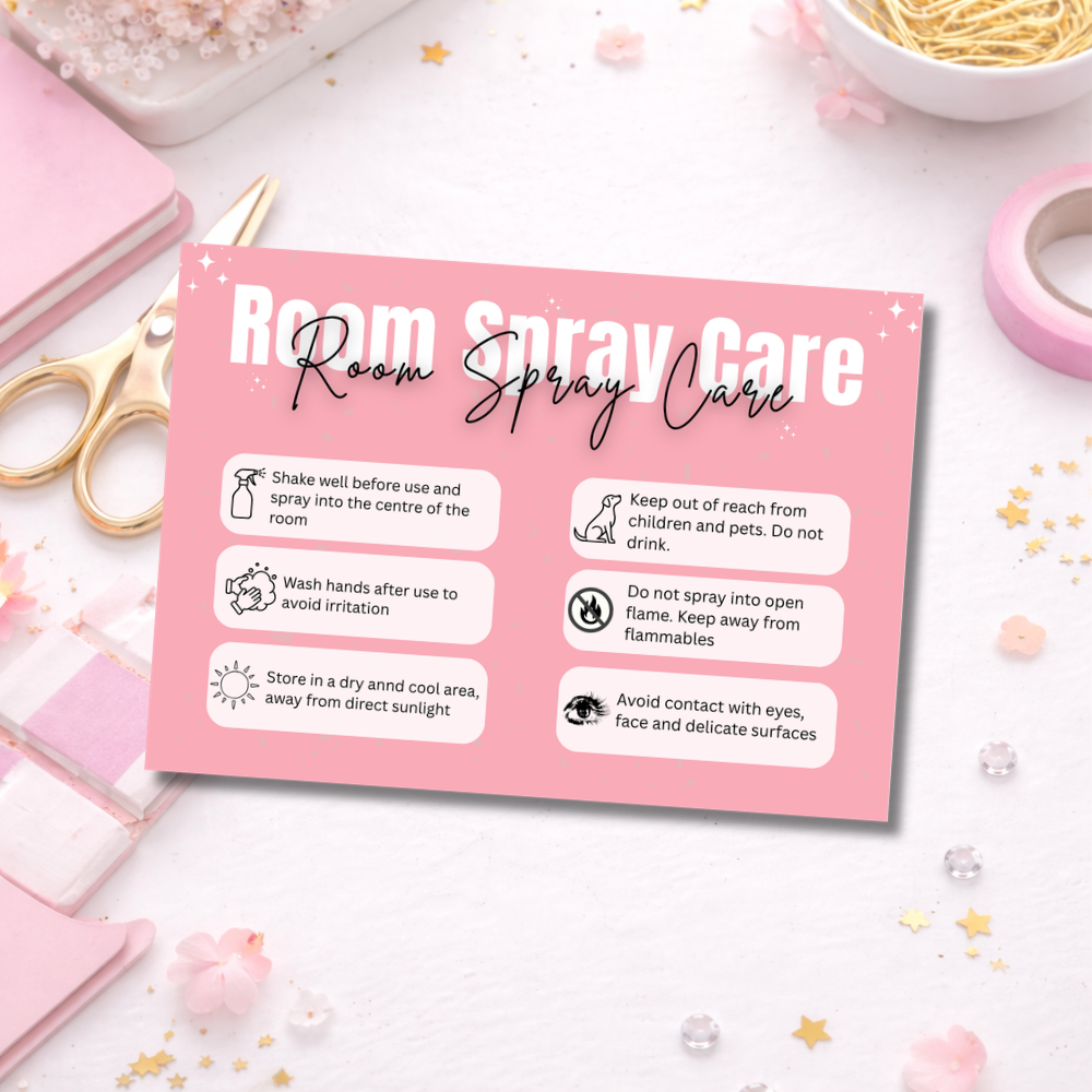 Coloured Room Spray Care Cards