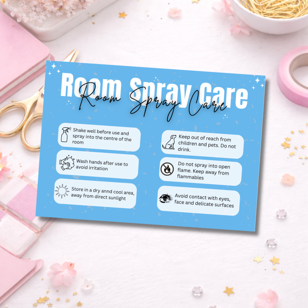 Coloured Room Spray Care Cards