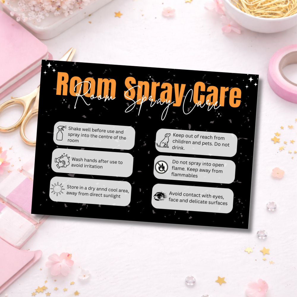 Black Room Spray Care Cards