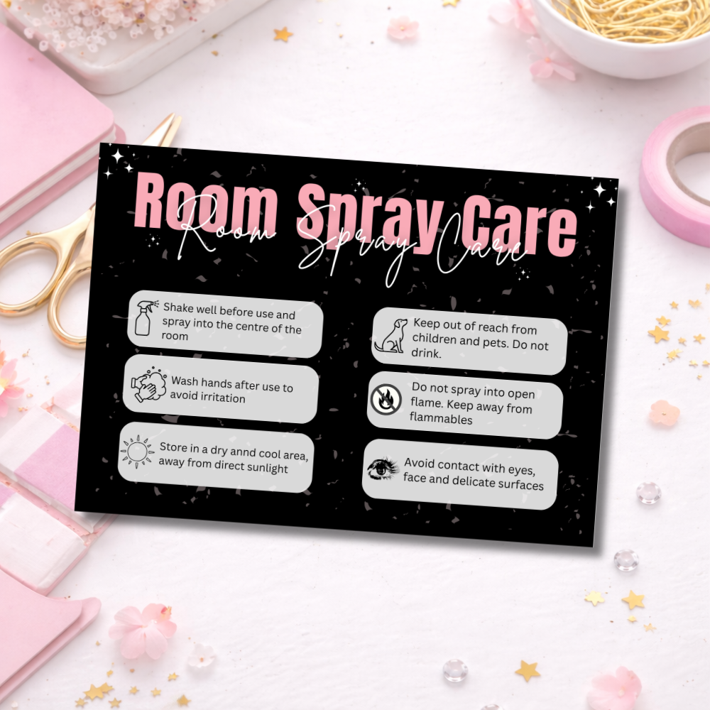 Black Room Spray Care Cards