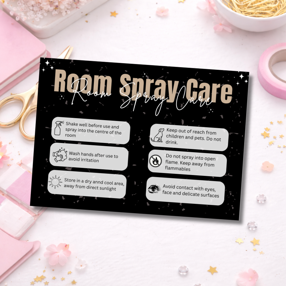 Black Room Spray Care Cards