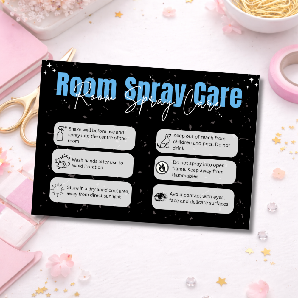 Black Room Spray Care Cards