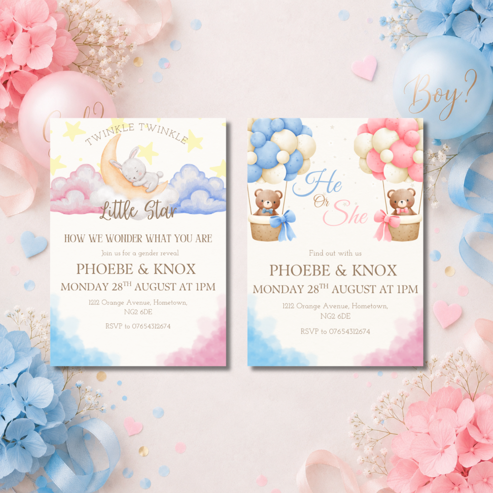 Gender Reveal Invitations