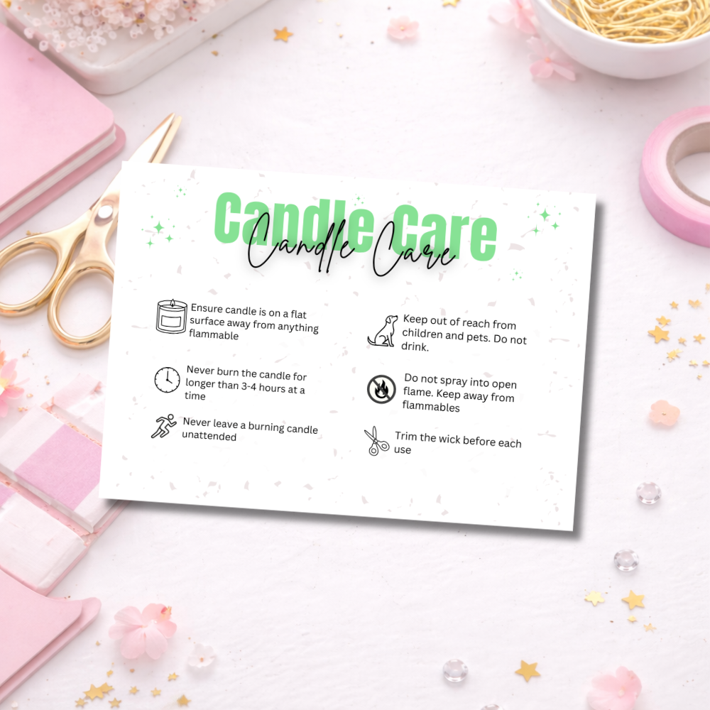 Candle Care Cards
