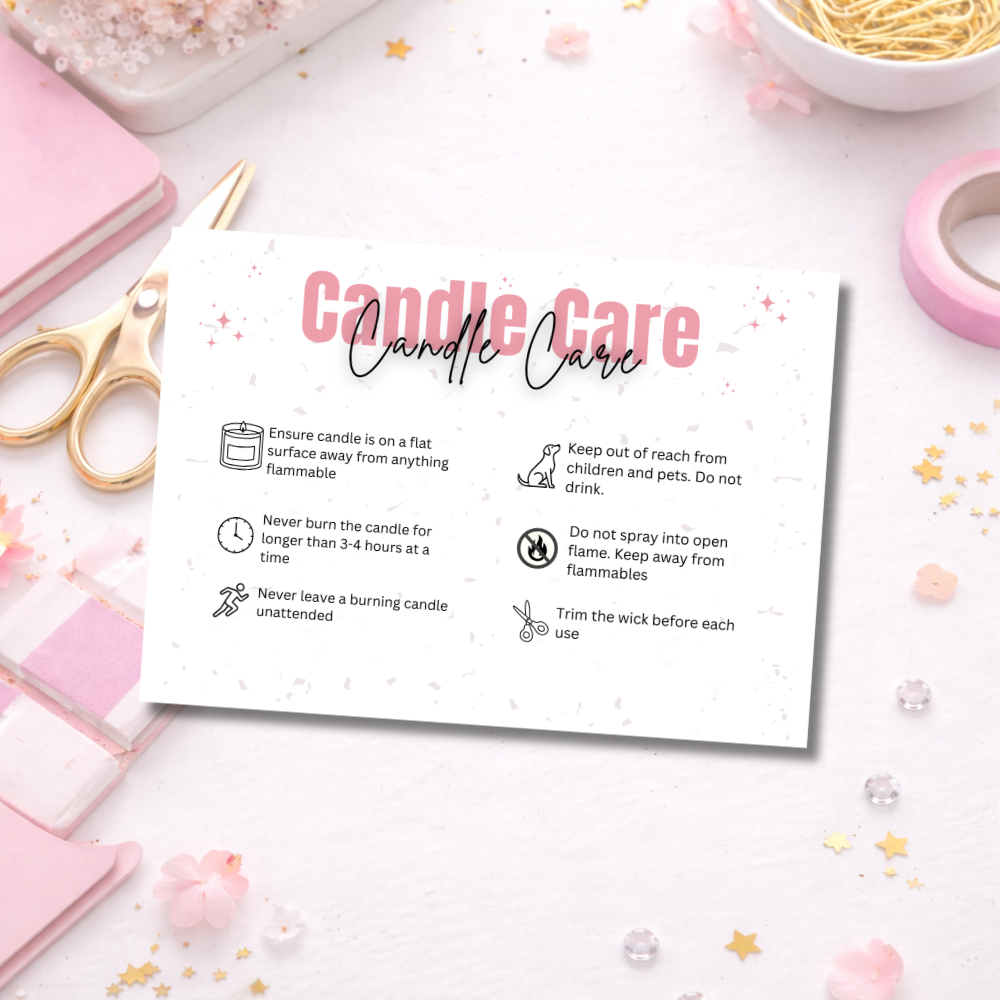 Candle Care Cards