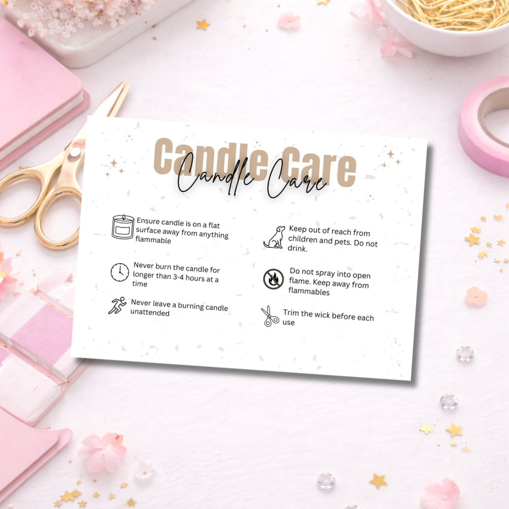 Candle Care Cards