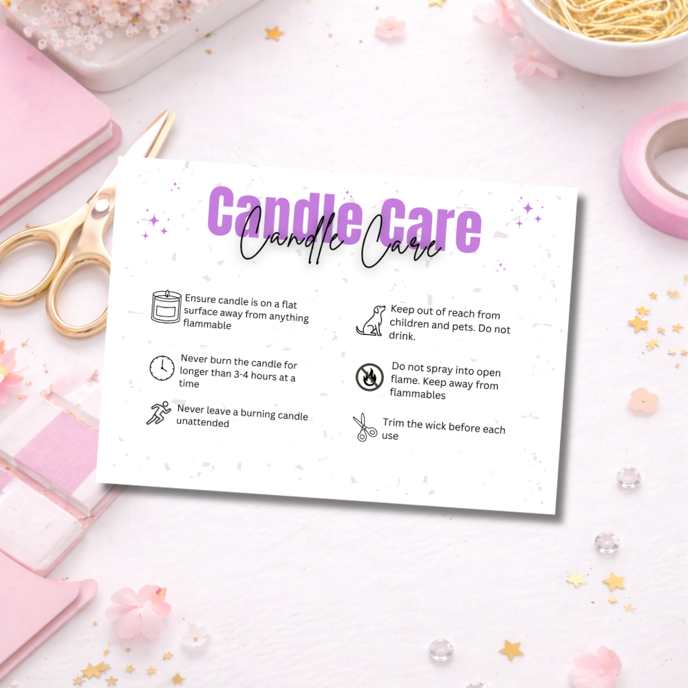 Candle Care Cards