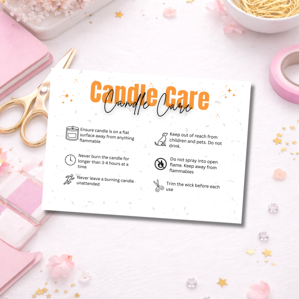 Candle Care Cards