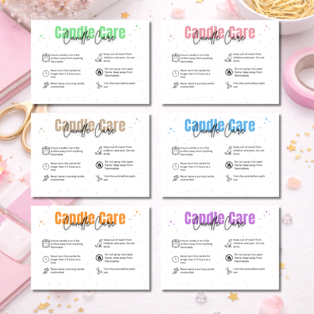 Candle Care Cards