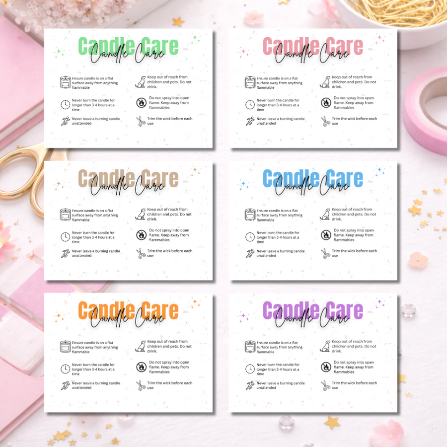 Candle Care Cards