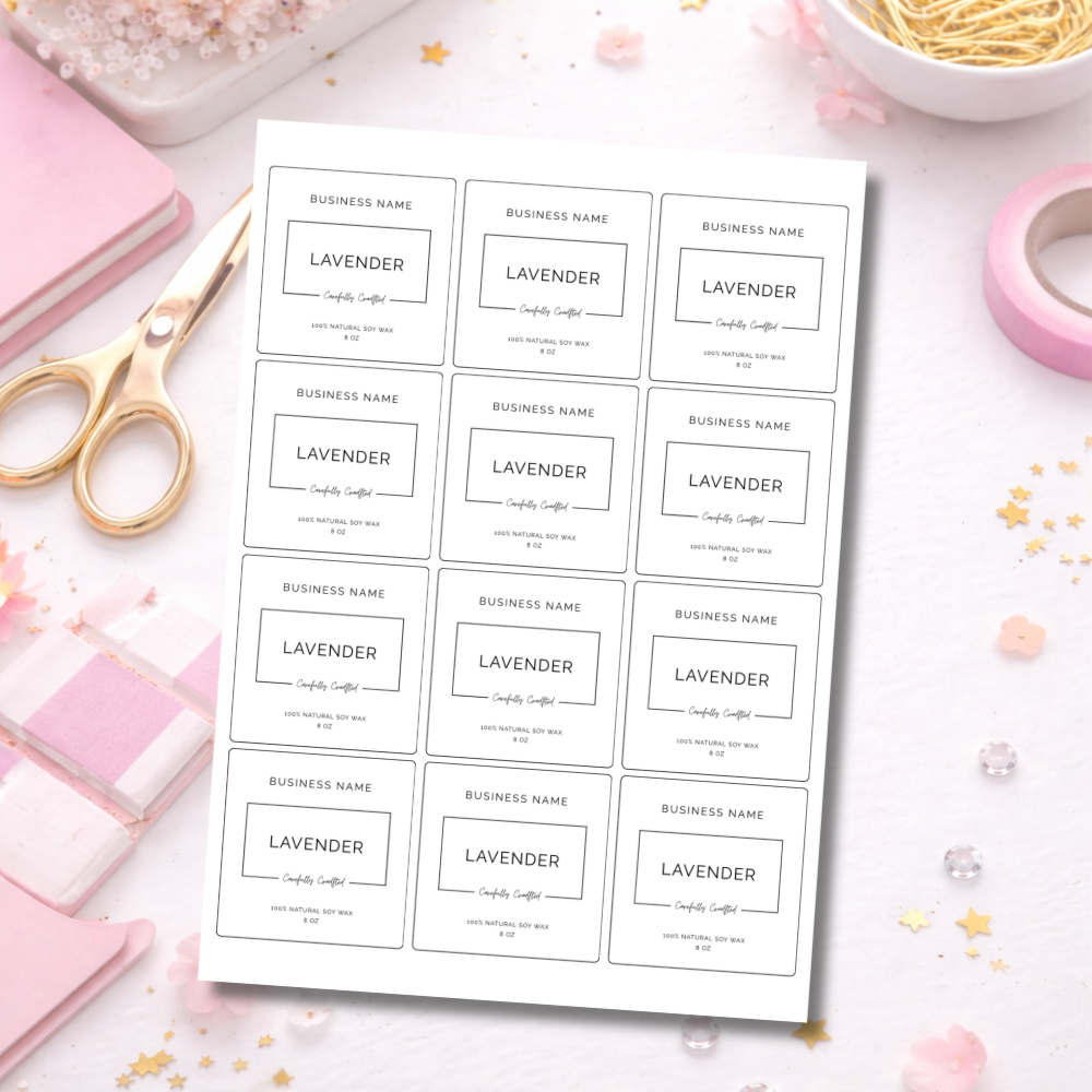 Customisable Candle Labels