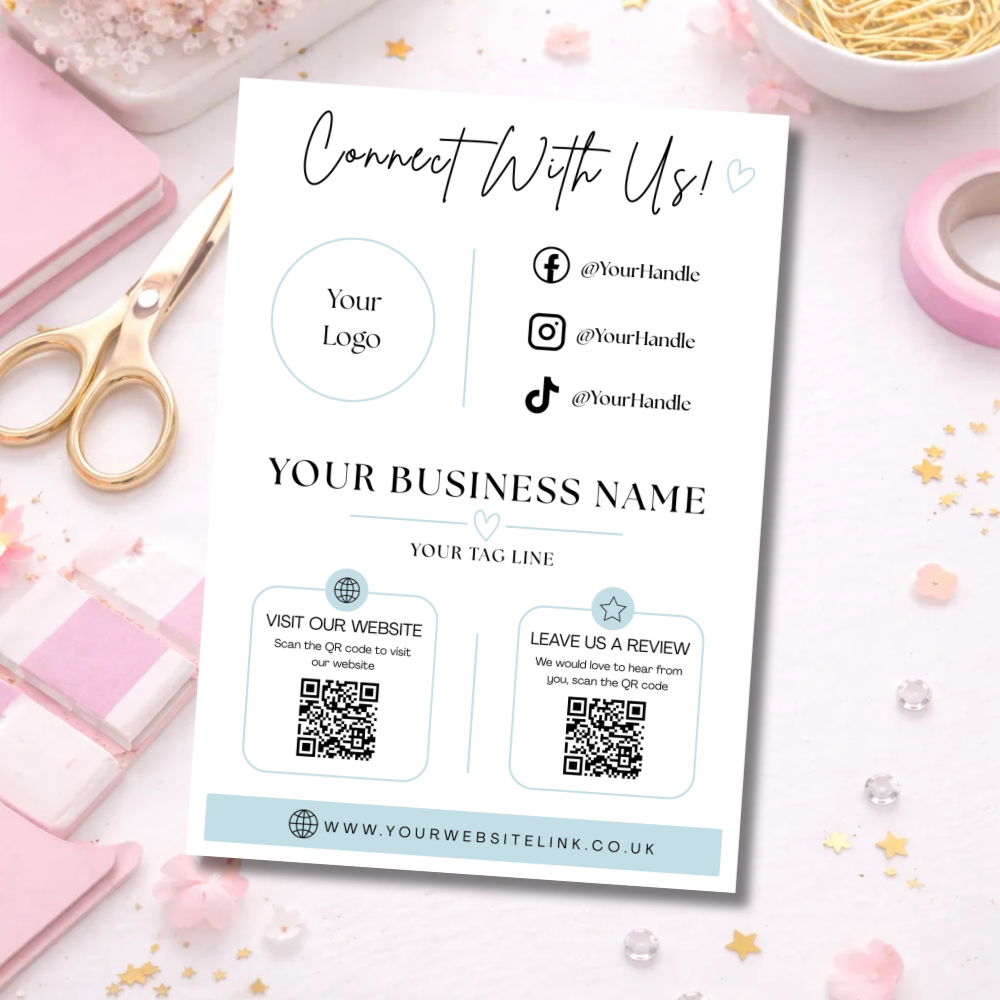 A4 Custom Social Media Sign