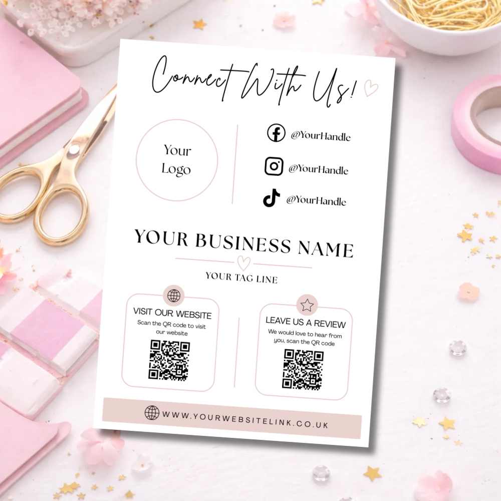 A4 Custom Social Media Sign