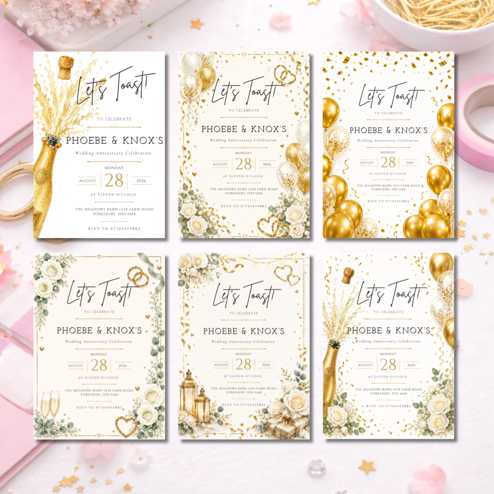 Wedding Anniversary Invitations