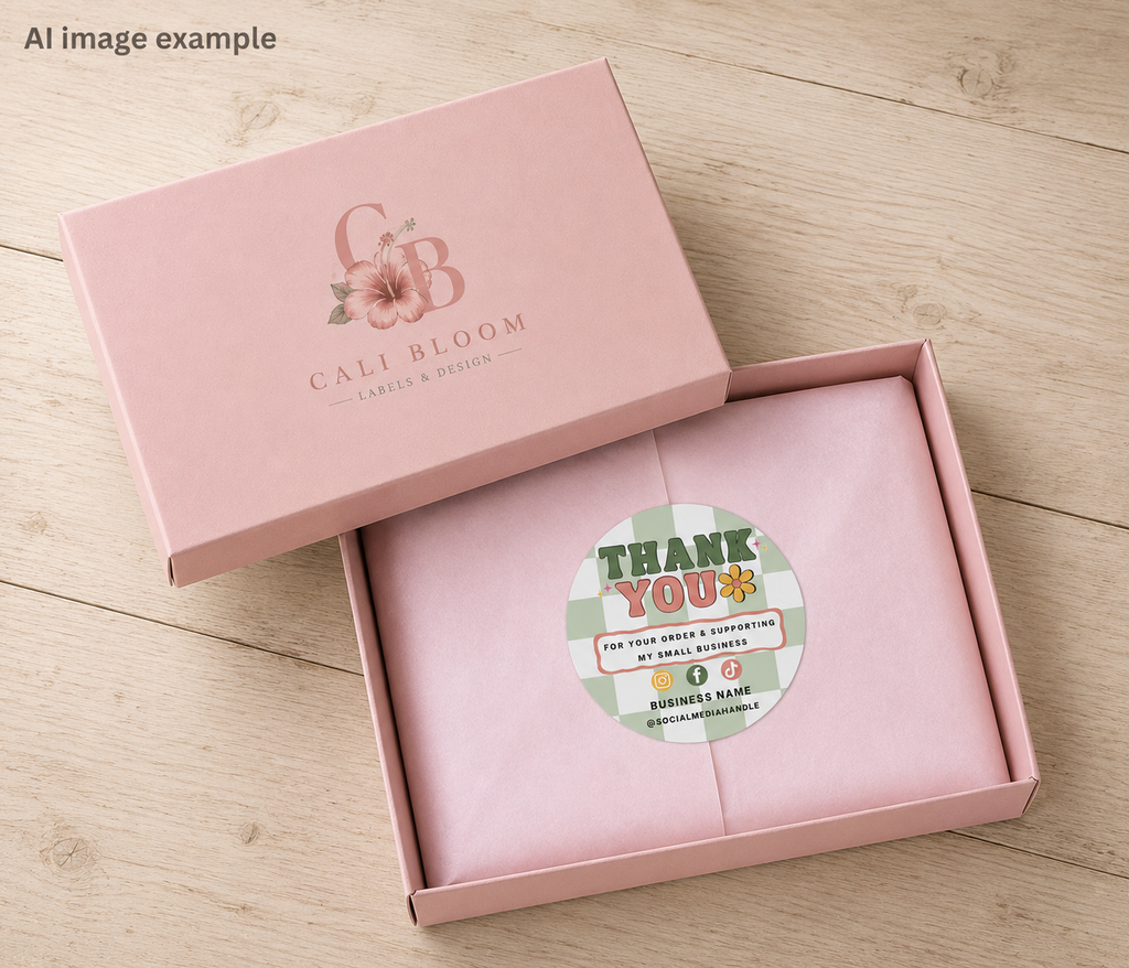 64mm Round Retro Pastel Stickers
