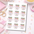 64mm Round Retro Pastel Stickers