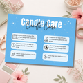 Coloured Candle Care Cards