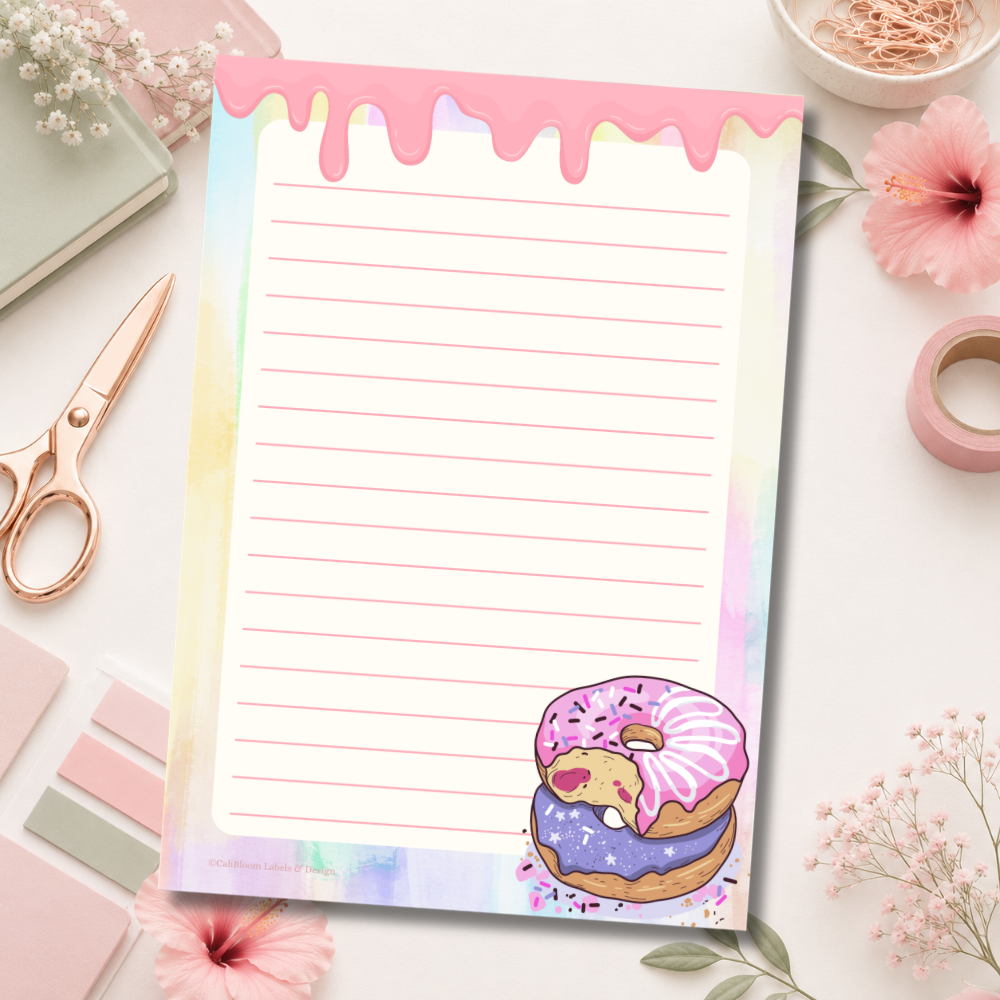 Donuts A5 Writing Sheets