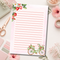 Strawberry A5 Writing Sheets