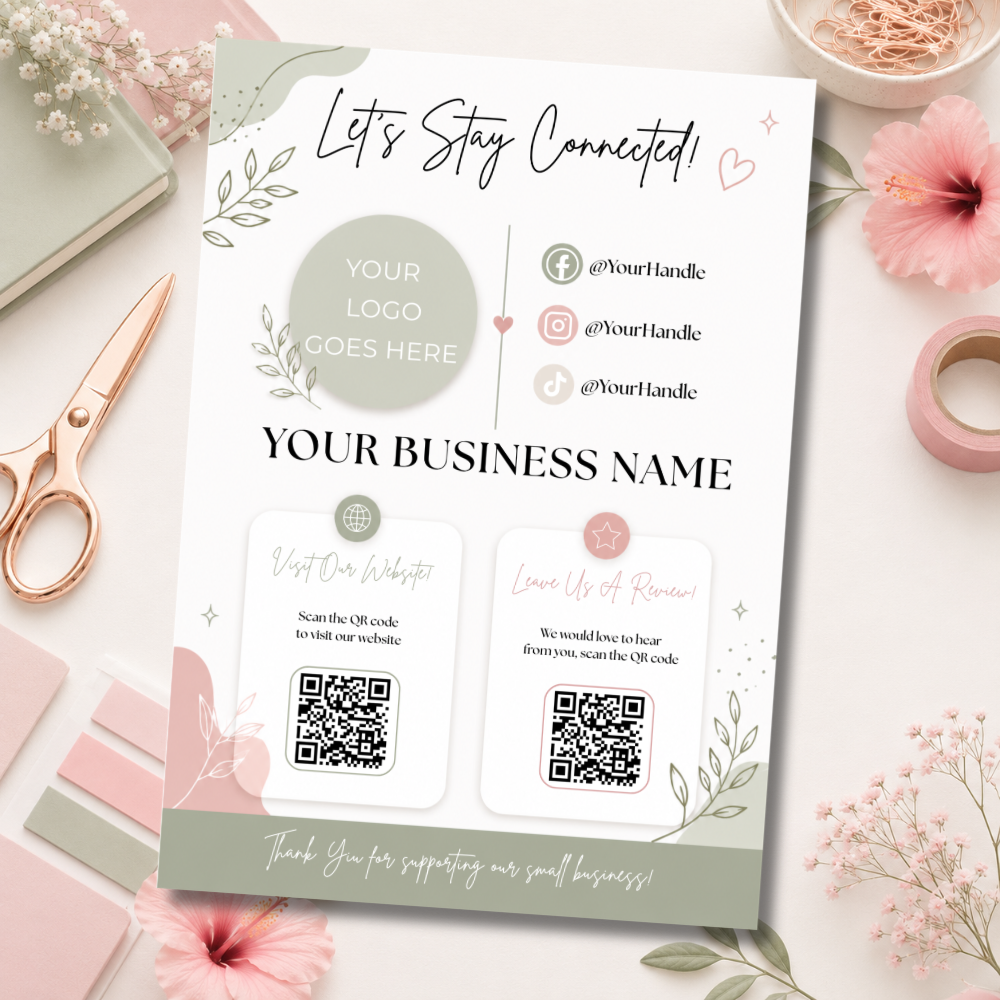 A4 Custom Social Media Sign