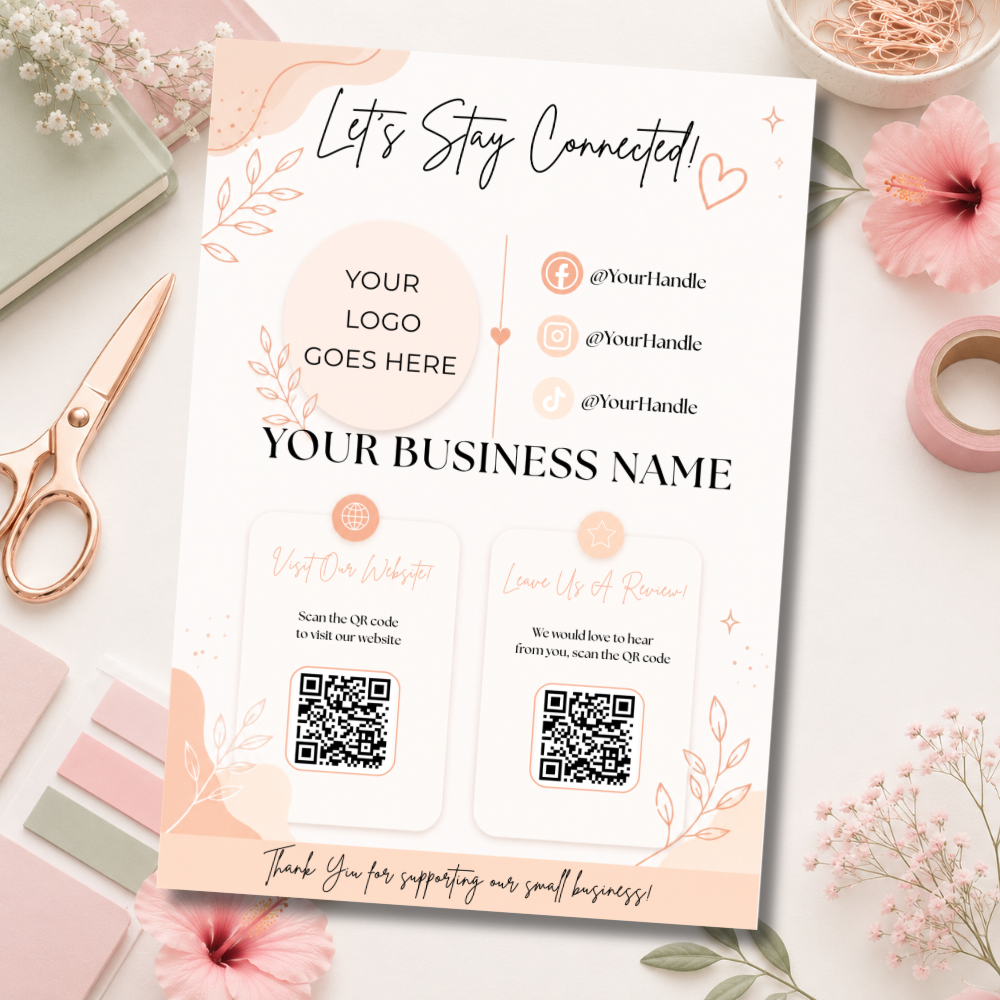 A4 Custom Social Media Sign