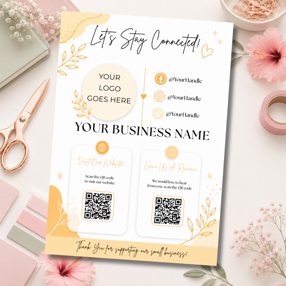A4 Custom Social Media Sign