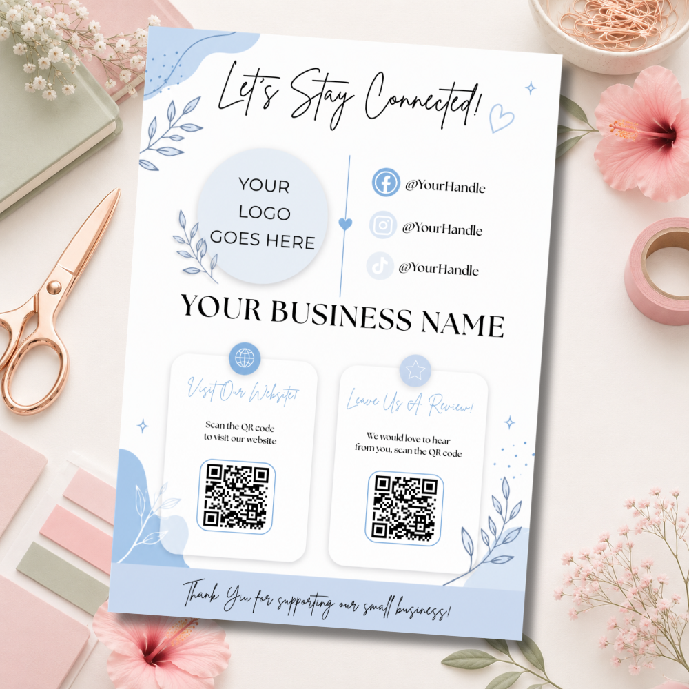 A4 Custom Social Media Sign