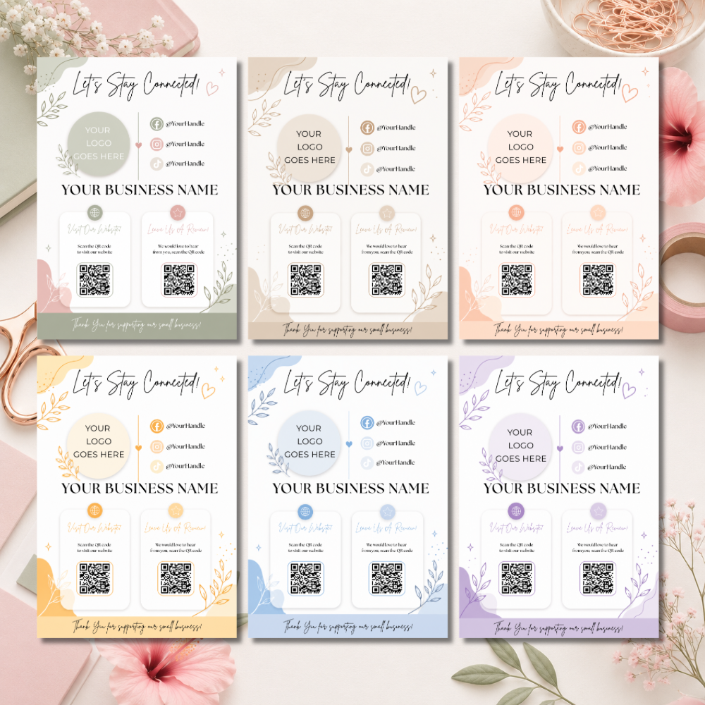 A4 Custom Social Media Sign