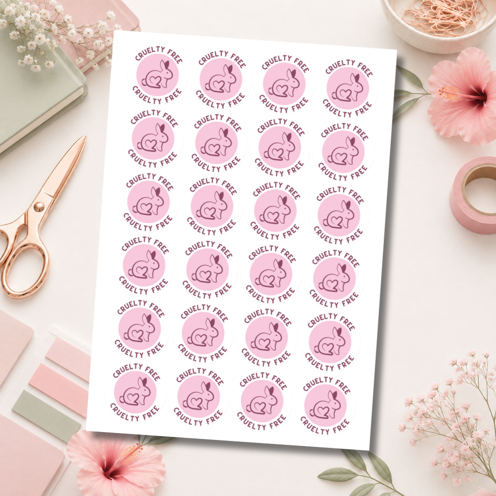 Cruelty Free Bunny Stickers