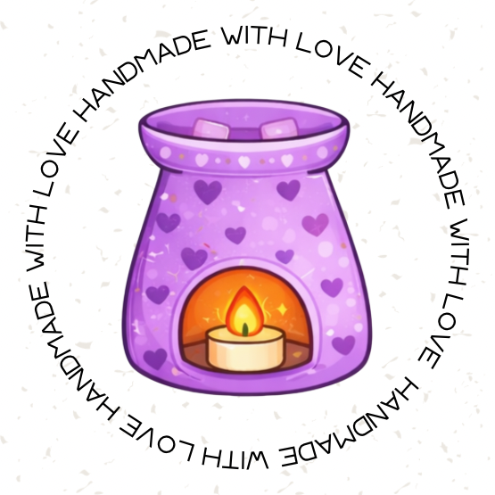 Circle Handmade With Love Stickers