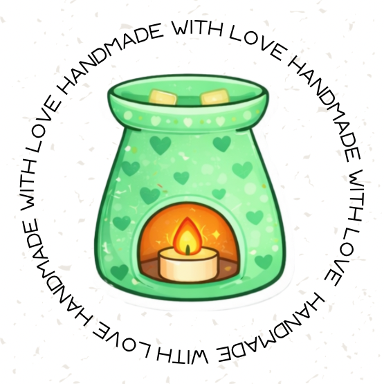 Circle Handmade With Love Stickers