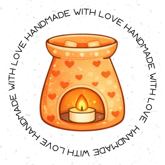 Circle Handmade With Love Stickers