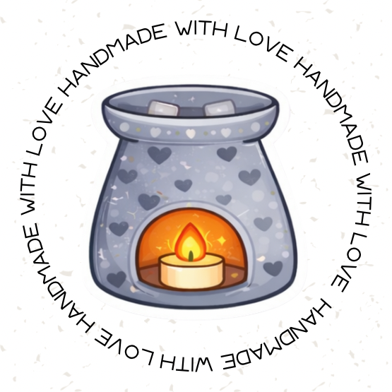Circle Handmade With Love Stickers