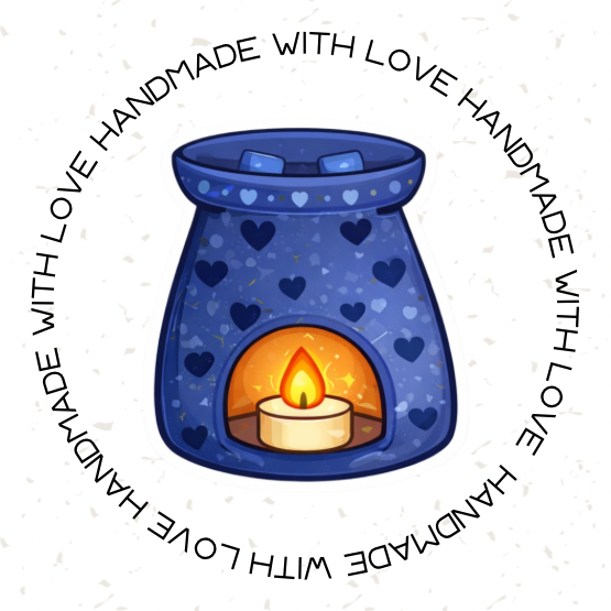 Circle Handmade With Love Stickers