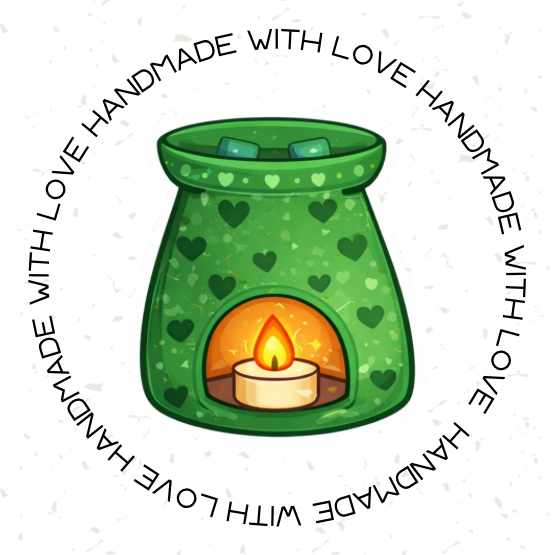 Circle Handmade With Love Stickers
