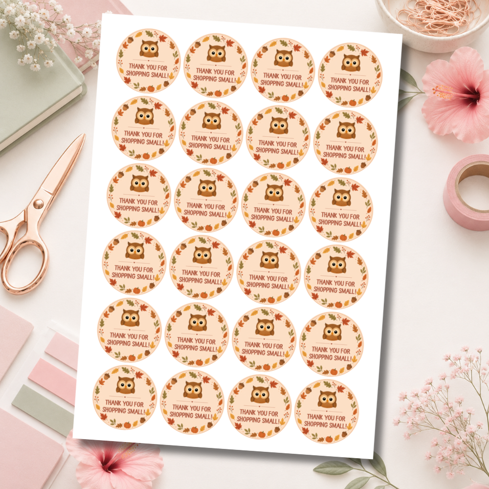 Autumn Thank You Stickers
