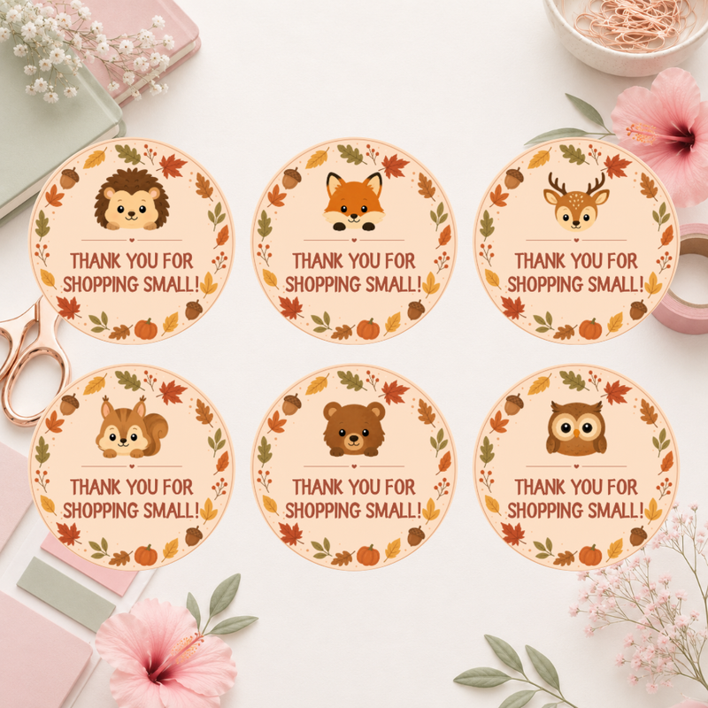 Autumn Thank You Stickers