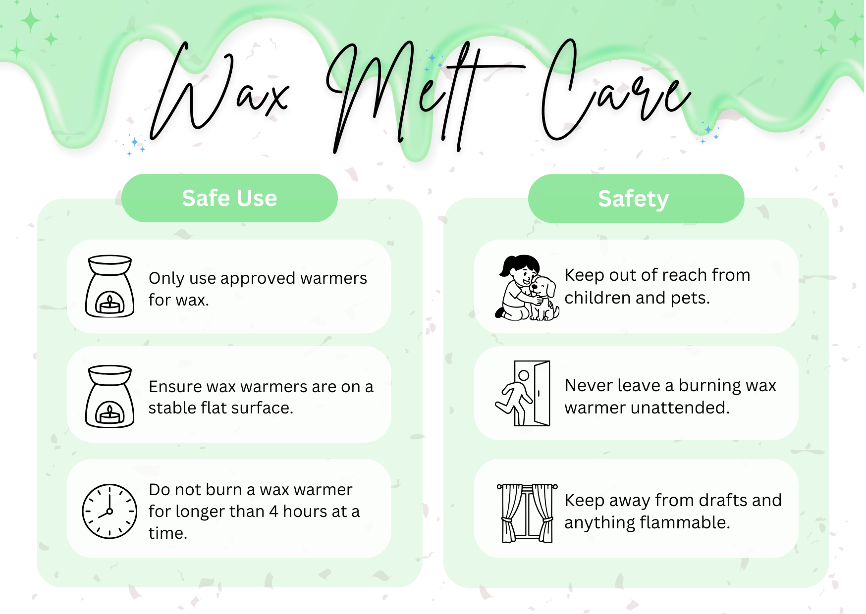 Wax Melt Care Cards
