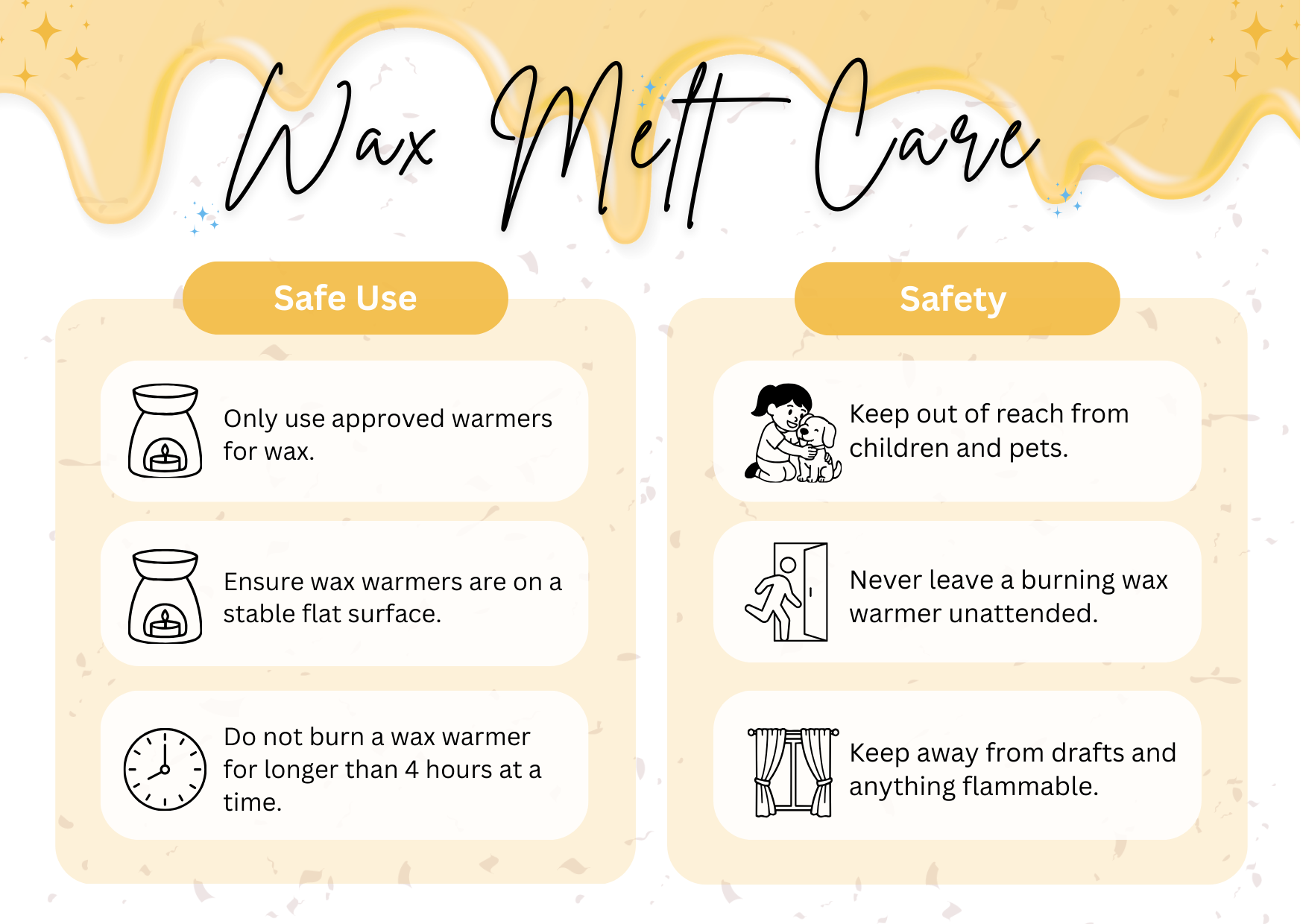 Wax Melt Care Cards