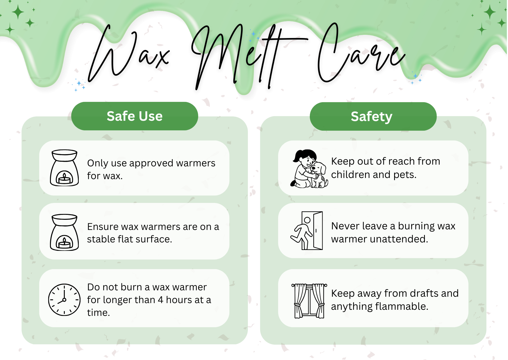 Wax Melt Care Cards