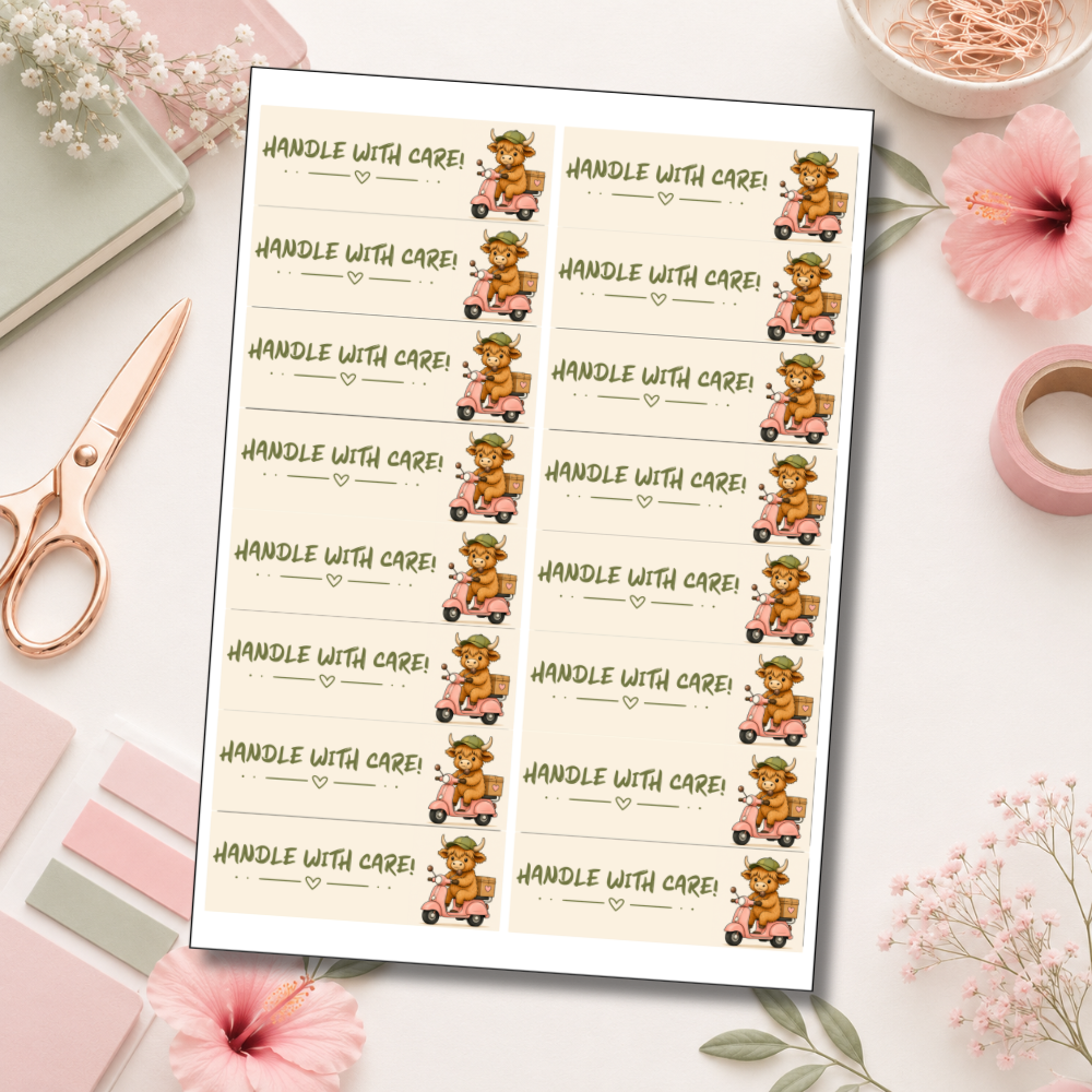 Cow Envelope Sealing Stickers