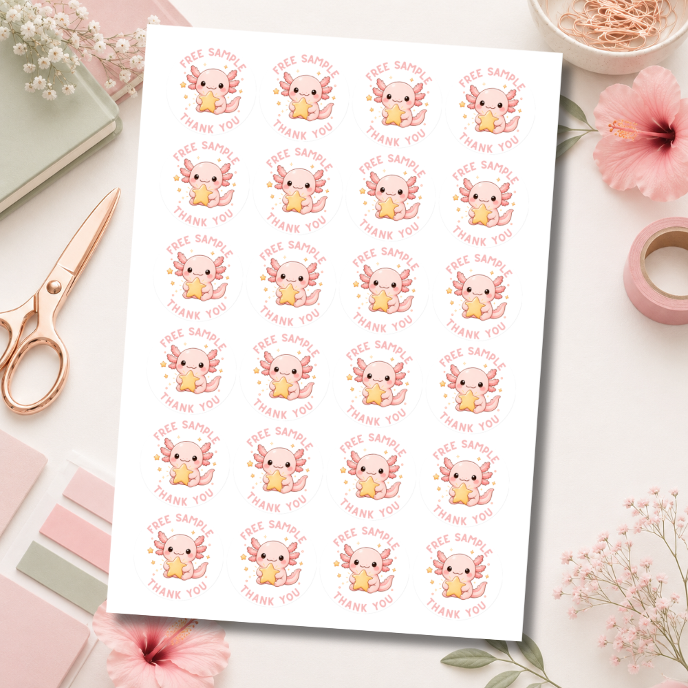 Axolotl Free Sample Stickers