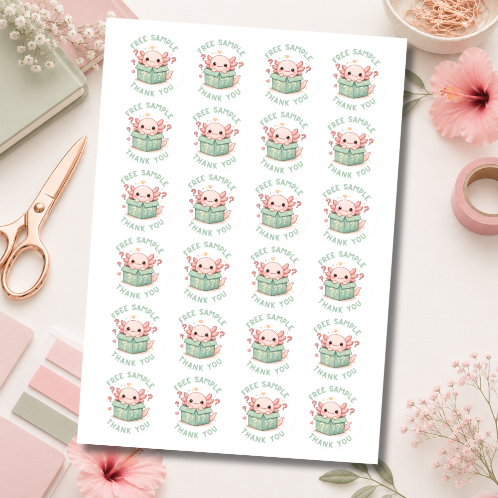 Axolotl Free Sample Stickers