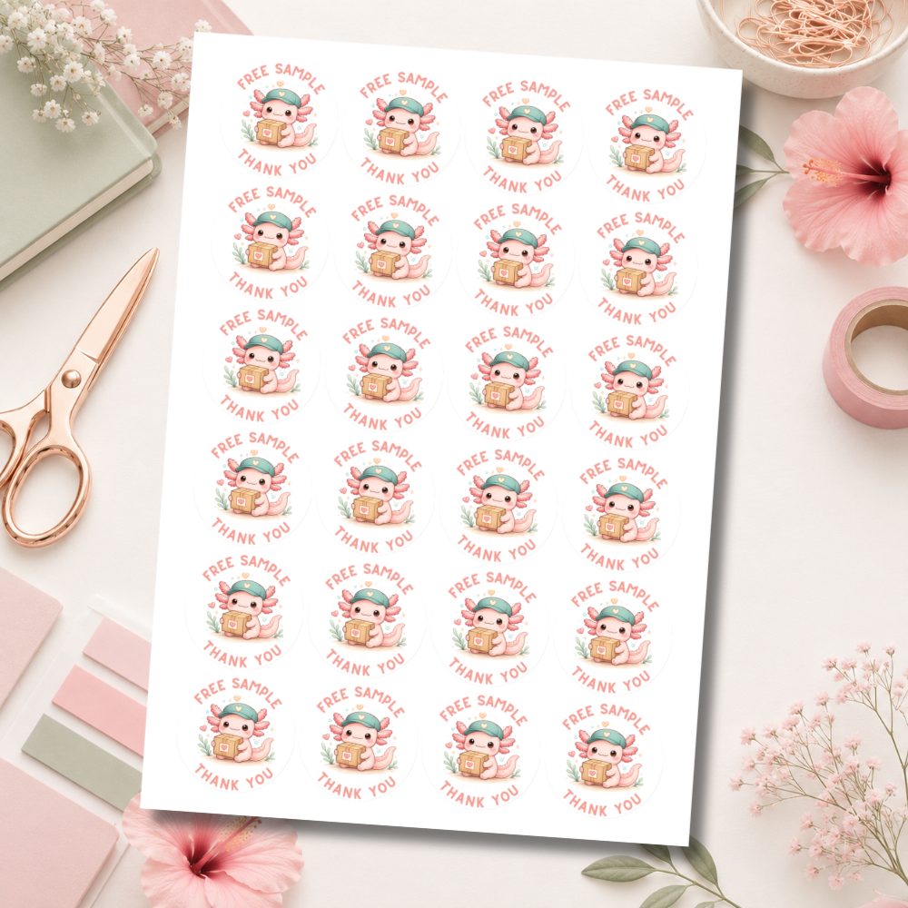 Axolotl Free Sample Stickers