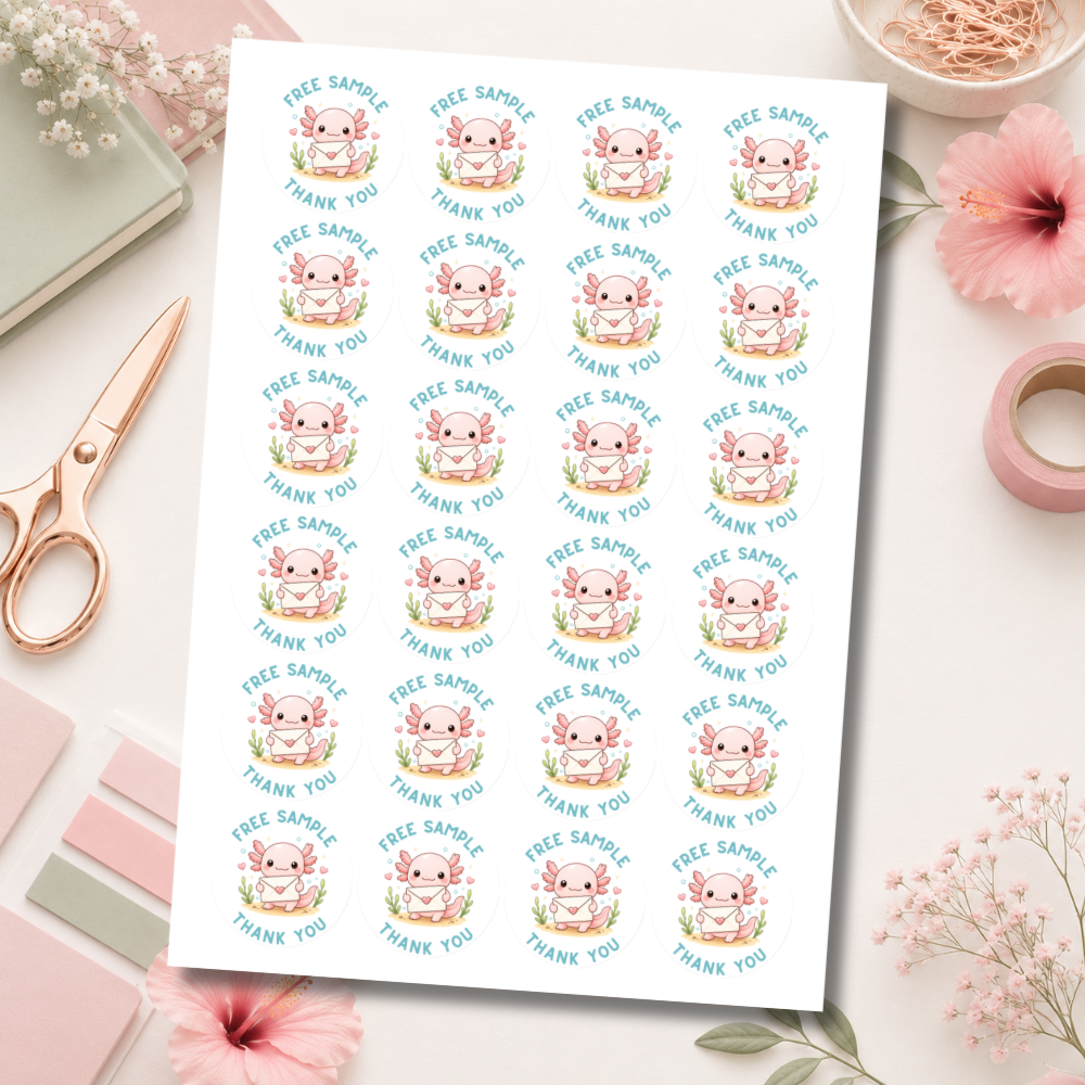 Axolotl Free Sample Stickers