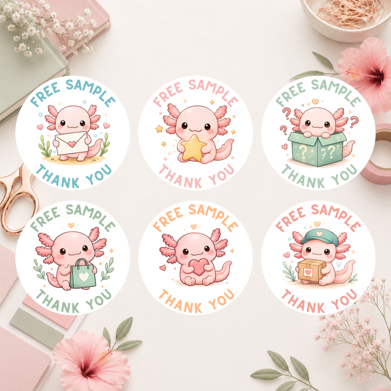 Axolotl Free Sample Stickers