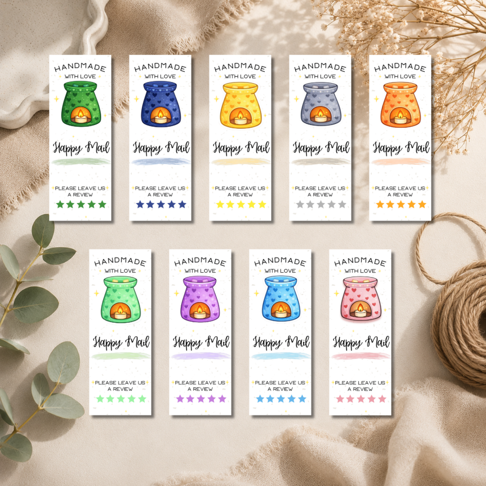 Wax Melt Happy Mail Stickers - 9 Colours