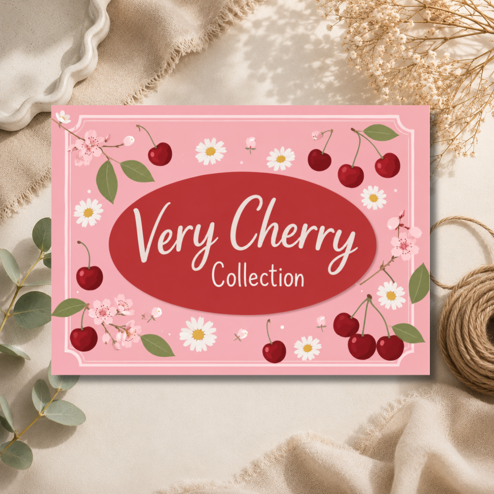 Very Cherry HB Collection Label - 8 Cell Clamshell