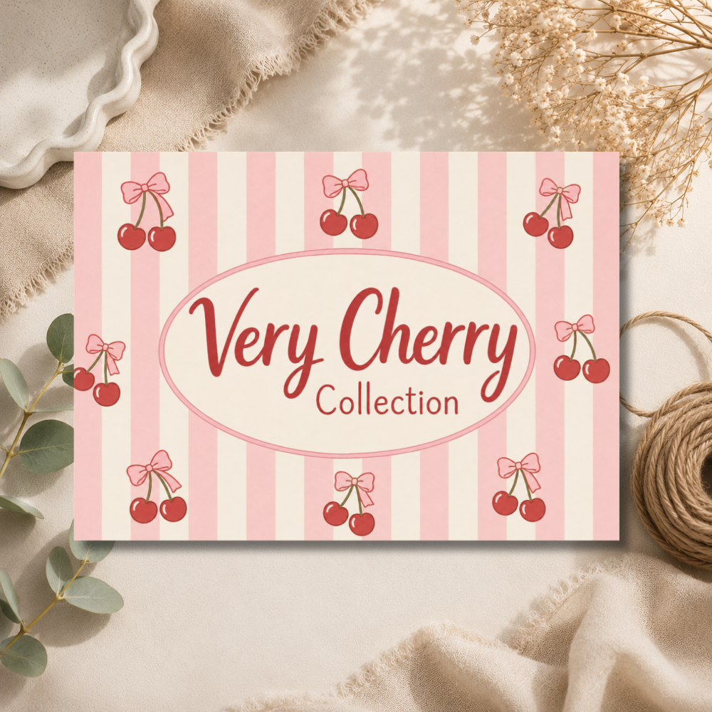 Very Cherry HB Collection Label - 8 Cell Clamshell